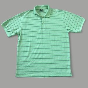 Dulles Mint Green Striped Polo Shirt